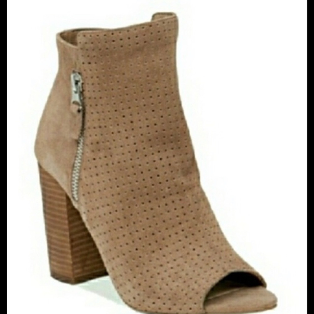 Jessica Simpson Suede Perforated Booties.